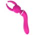 Lonely 2in1 – masieris un G-punkta vibrators ar 3 uzgaļiem (rozā)