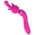 Lonely 2in1 – masieris un G-punkta vibrators ar 3 uzgaļiem (rozā)