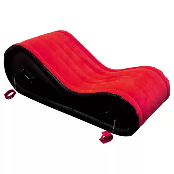 Desirel Magic Pillow - Piepūšams BDSM seksa mēbeļu spilvens ar roku dzelžiem (sarkans)