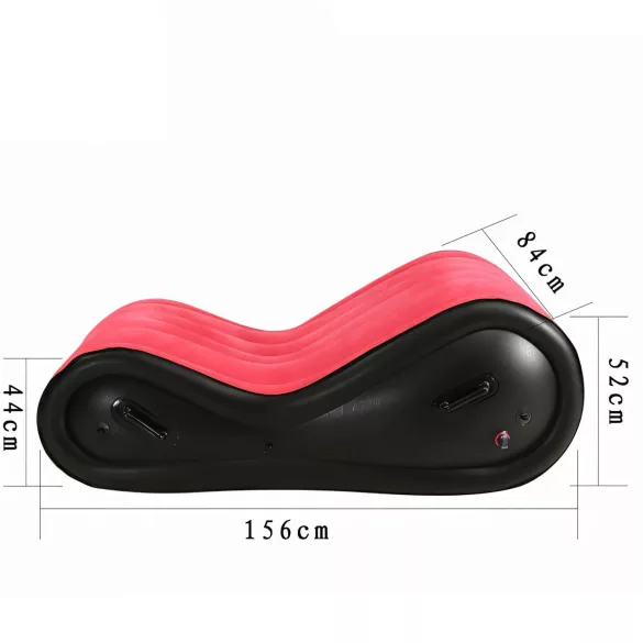Desirel Magic Pillow - Piepūšams BDSM seksa mēbeļu spilvens ar roku dzelžiem (sarkans)
