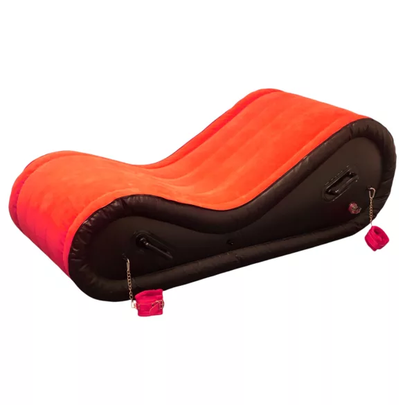 Desirel Magic Pillow - Piepūšams BDSM seksa mēbeļu spilvens ar roku dzelžiem (sarkans)