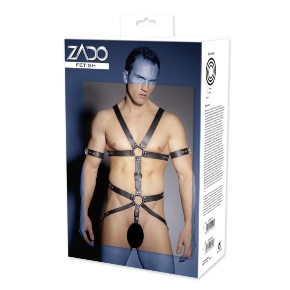 ZADO - ādas ķermeņa josta vīriešiem - L/XL