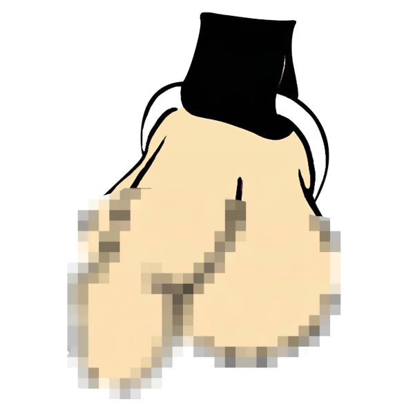 ZADO - ādas vīriešu ķermeņa josta - melna (S-L)