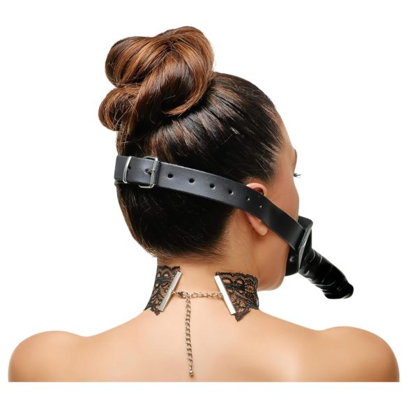 ZADO - dzimumlocekļa siksna ar mutu sprādzi melna