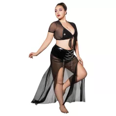 JSY 065 - melns babydoll komplekts (XL-2XL)