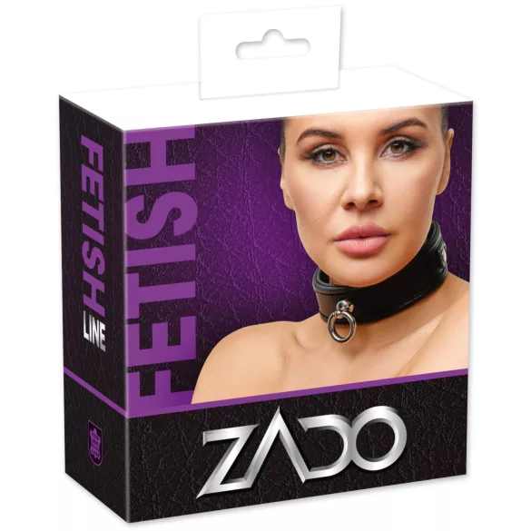 ZADO - ādas kakla siksna melna