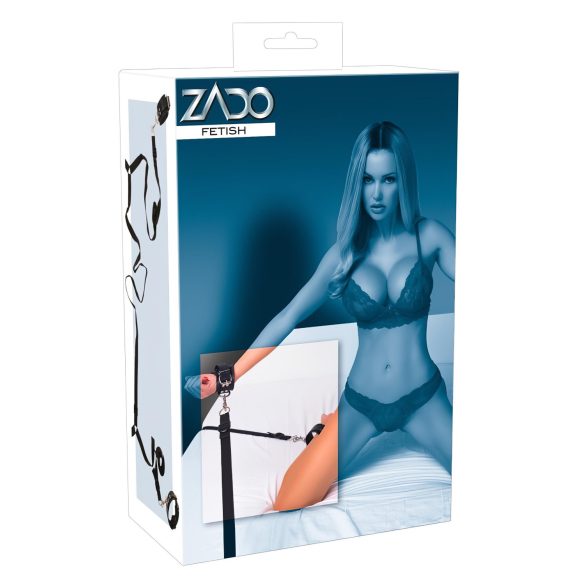 ZADO - melnās ādas gultas piesiešanas komplekts