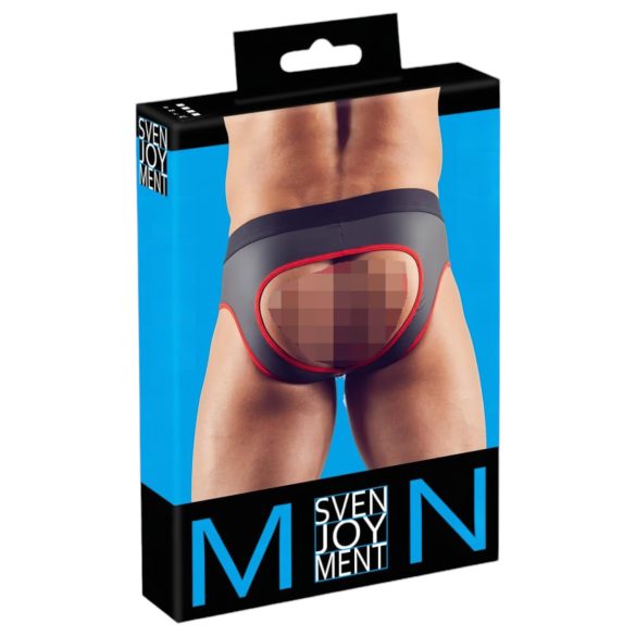Svenjoyment - atvērtie melnie jock šorti