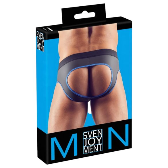 Svenjoyment - atvērtais jock apakšveļa (melna-zila) - L
