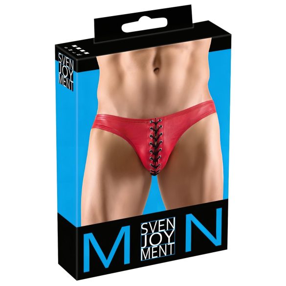 Svenjoyment - Melni ar sarkanu vīriešu mežģīņu apakšveļa