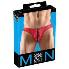   Svenjoyment - vīriešu apakšbikses ar mežģīnēm, melnas ar sarkanu - M
