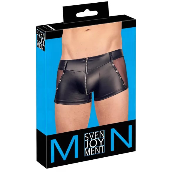Svenjoyment - vīriešu bokseršorti spīdīgi melni