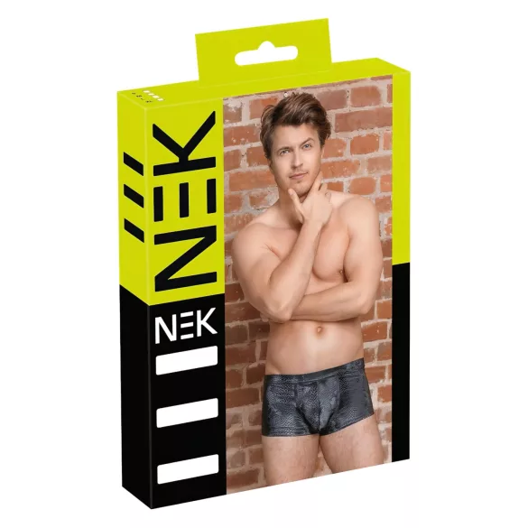 NEK - čūskādas raksta bokseršorti (melni)