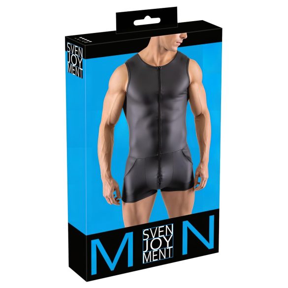 Svenjoyment - melna vīriešu īsā kombinezons bez piedurknēm - M