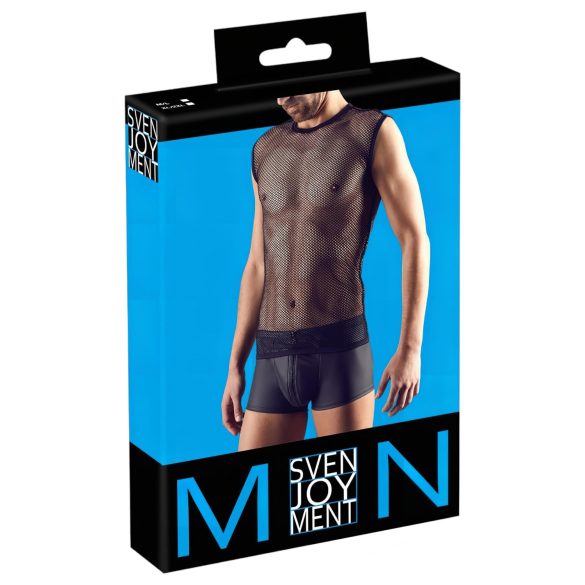 Svenjoyment - melns tīklojuma krekls