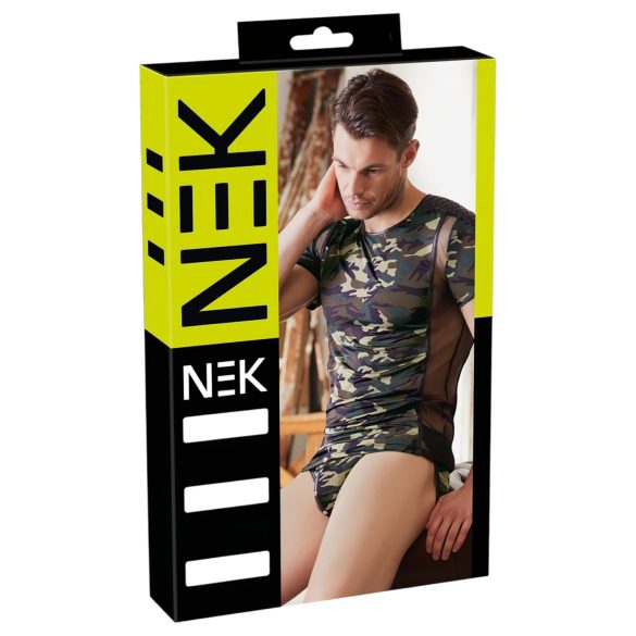 NEK - kamuflāžas vīriešu T-krekls (zaļš-brūns) - 2XL