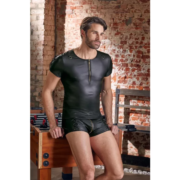 NEK - matēts īsroku vīriešu krekls (melns)