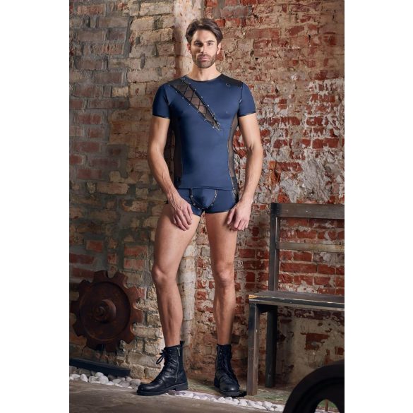 NEK - melns mežģīņu vīriešu tops (zils) - L