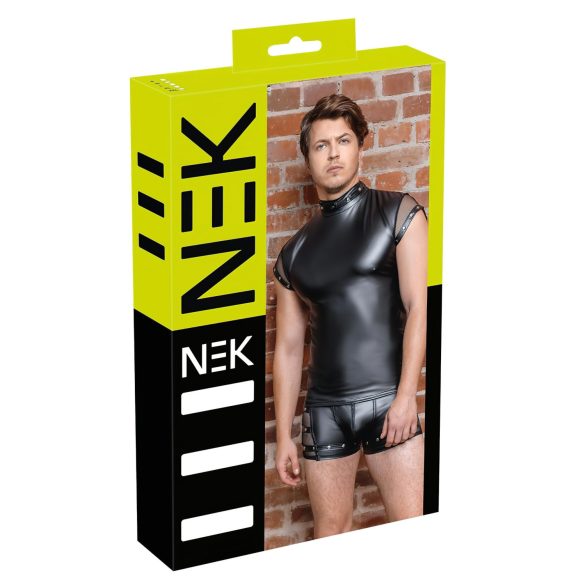 NEK - kniedēta vīriešu tīkliņa topa dizains (melns)