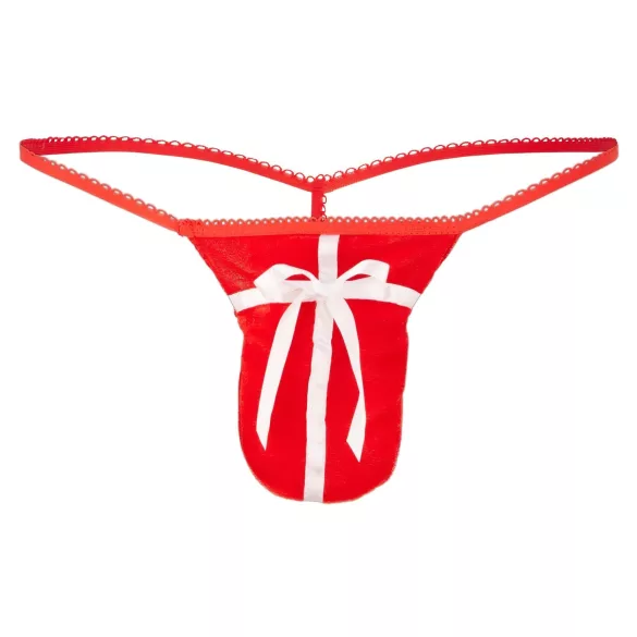 Dāvanu Ziemassvētku sarkanas stringbiksītes vīriešiem (S-L)