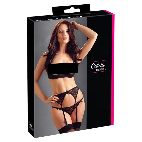 Cottelli - Erotiskā trijotne (melns) - 85C/L