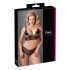 Cottelli Plus Size - mežģīņu krūštura komplekts (melns) - XXL