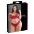 Cottelli Plus Size - maigs mežģīņu krūštura komplekts (sarkans)