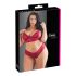 Cottelli Plus Size - maigs mežģīņu krūštura komplekts (sarkans)
