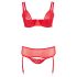 Cottelli Plus Size - daudzveidīgs apakšveļas komplekts (sarkans)