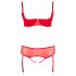 Cottelli Plus Size - daudzveidīgs apakšveļas komplekts (sarkans)
