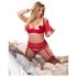 Cottelli Plus Size - daudzveidīgs apakšveļas komplekts (sarkans) - 95F/2XL