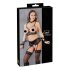 Cottelli Bondage - mežģīņu apakšveļas komplekts (5 daļas) - XL