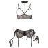 Cottelli Bondage - mežģīņu apakšveļas komplekts (5 daļas) - XL