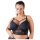 Cottelli Plus Size - mežģīņu krūšturis ar siksnām (melns)