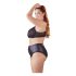 / Cottelli Plus Size - krustveida lencīšu krūšturis un biksītes (melns) - 85E/L