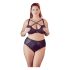 / Cottelli Plus Size - krustveida lencīšu krūšturis un biksītes (melns) - 85E/L