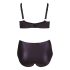 / Cottelli Plus Size - krustveida lencīšu krūšturis un biksītes (melns) - 85E/L