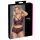 Cottelli Plus Size - ziedu komplekts (melns-violets)