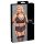 Cottelli Bondage Plus Izmēru - melns mežģīņu krūšturu komplekts - 3XL