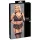 Cottelli Bondage Plus Size - mežģīņu krūštura komplekts (melns) - 3XL
