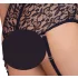 Cottelli Bondage Plus Size - mežģīņu krūštura komplekts (melns) - 3XL