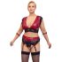Cottelli Bondage Plus Size - mežģīņu krūštura komplekts (sarkans)