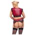Cottelli Bondage Plus Size - mežģīņu krūštura komplekts (sarkans)
