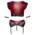 Cottelli Bondage Plus Size - mežģīņu krūštura komplekts (sarkans)