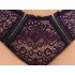 Cottelli Plus - caurspīdīgs raksta krūšturis komplekts (violets) - 2XL