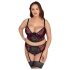 Cottelli Plus Size – krūšturu komplekts (sarkans)