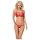 Obsessive 838-SET-3 - sarkanā mežģīņu krūštura komplekts ar lencītēm
