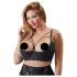Cottelli plus size sieviešu krūšu pacēlājs ar lencēm un gredzeniem melns - 85E
