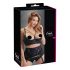 / Cottelli Plus Size - lencīšu krūšu pacēlājs ar gredzenu (melns) - 95E