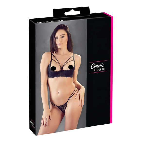 Cottelli - siksna ar gredzenu un tanga (melna) - 75C/S